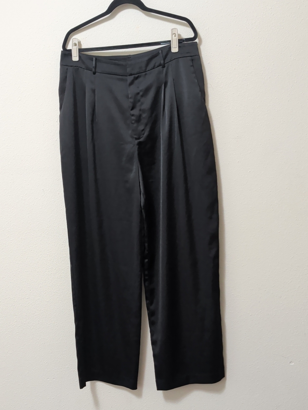 Wayf Black Wide Leg Trousers